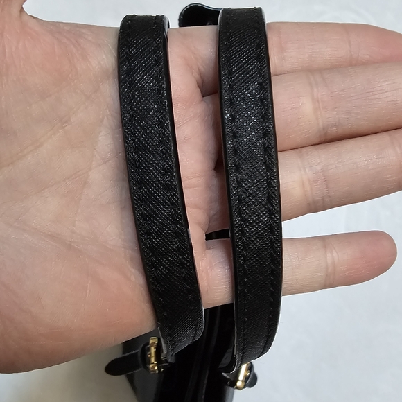 Tory Burch Black Saffiano Leather York Buckle Strap Tote Bag - Picture 7 of 16